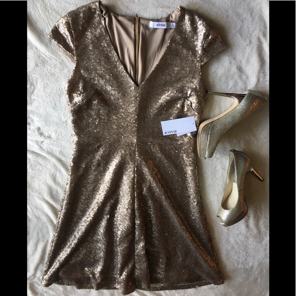 Beautiful Gold Sequin Dress